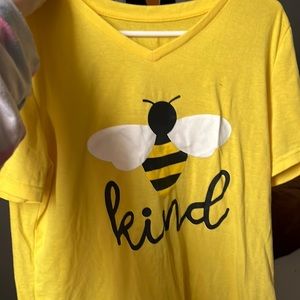 yellow bee kind tshirt
